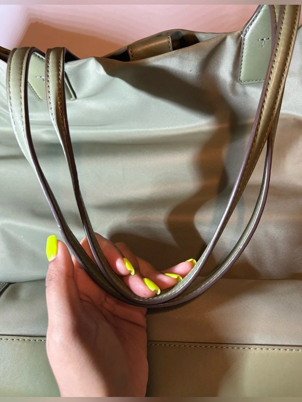 Tory Burch Ella Nylon Tote – Sage Green